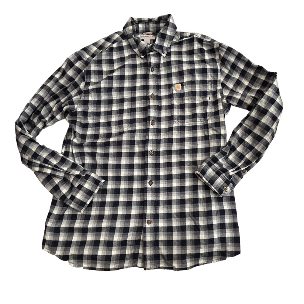 Carhartt plaid black and white flannel size large